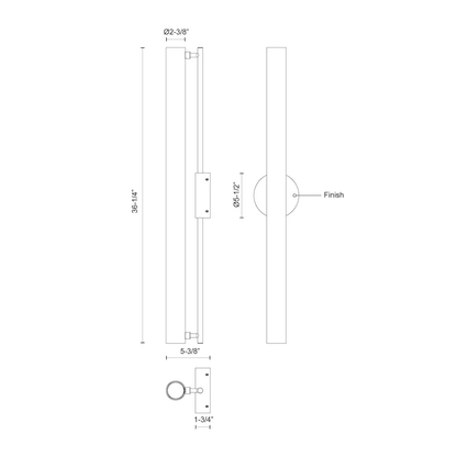 Gramercy 36-in Wall Sconce
