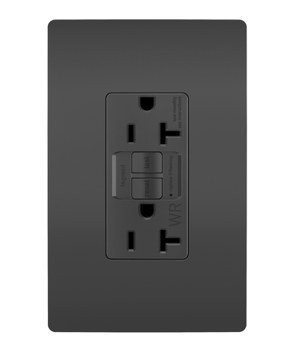 GFCI Receptacle: Duplex, TR, WR, 20A
