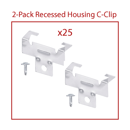 C-Clips for Recessed Light Housing (2pk)