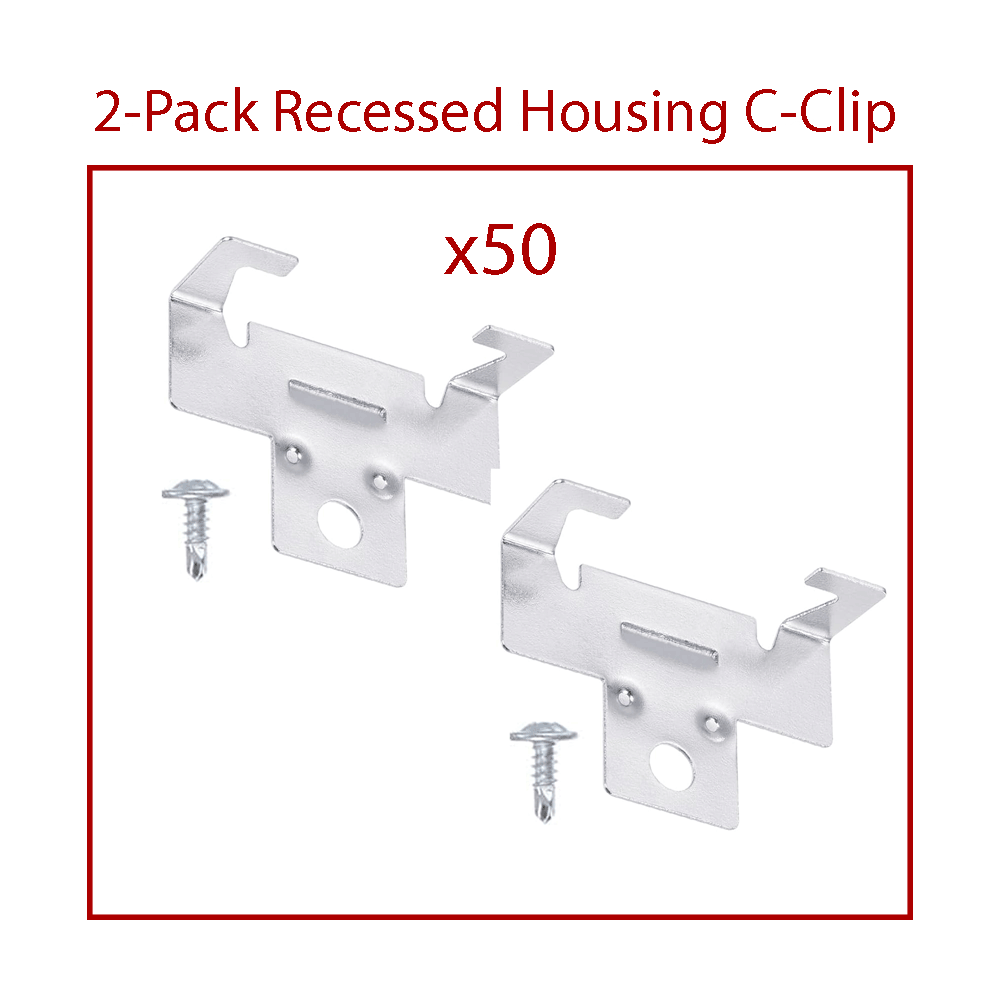 C-Clips for Recessed Light Housing (2pk)