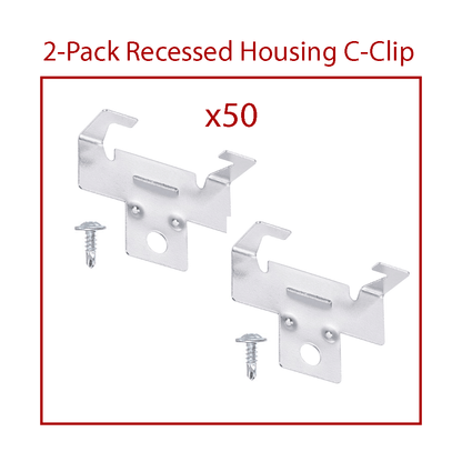 C-Clips for Recessed Light Housing (2pk)