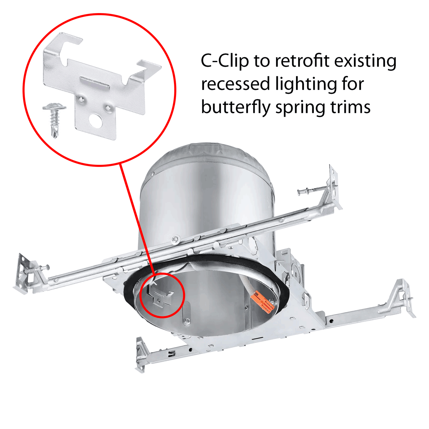 C-Clips for Recessed Light Housing (2pk)