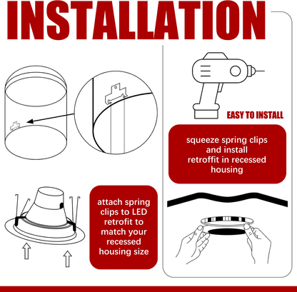 C-Clips for Recessed Light Housing (2pk)