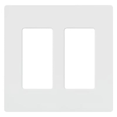 Claro 2-Gang Screwless Wall Plate, White