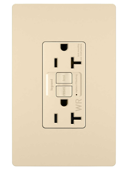 GFCI Receptacle: Duplex, TR, WR, 20A