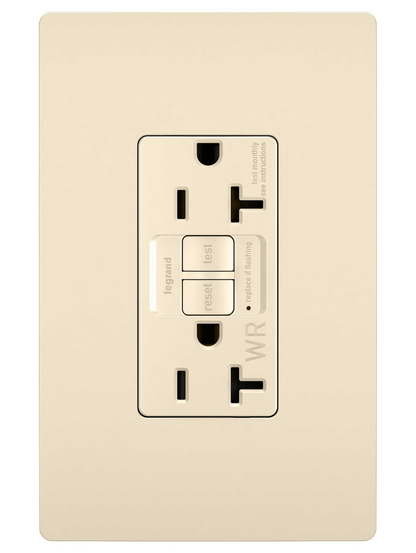 GFCI Receptacle: Duplex, TR, WR, 20A