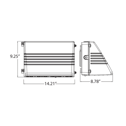 9" LED Full Cut-Off Wall Pack, w/ Selectable CCT & Wattage