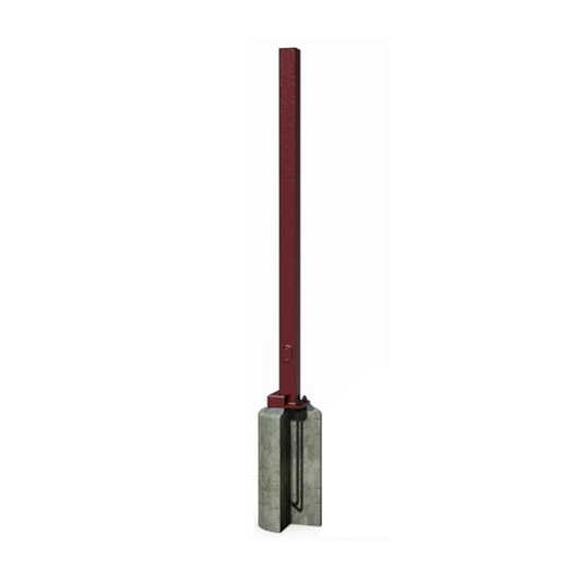 4" Square Straight Steel Pole - 22'-6"