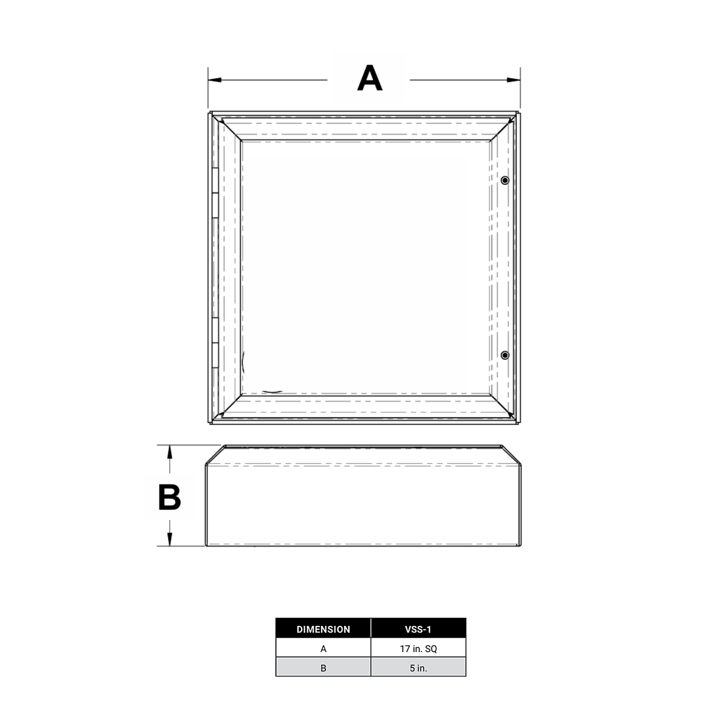 17" Square LED Area Light Head, White