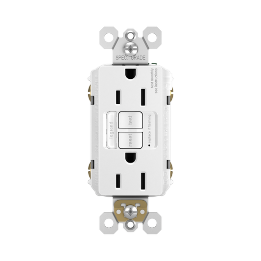GFCI Receptacle + Nightlight: TR, 15A